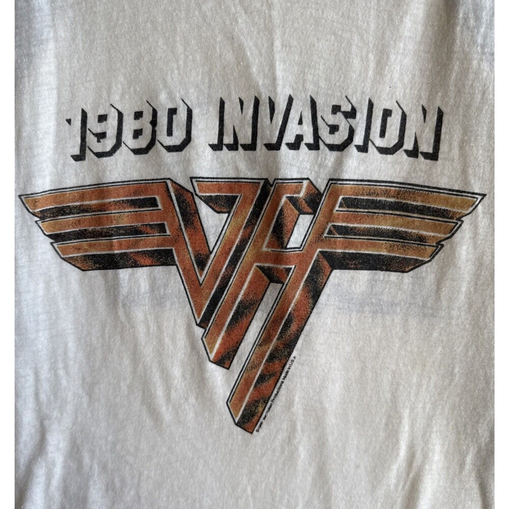 1980 Van Halen Invasion Jersey T-Shirt The Knits Original Vintage Size XL - Picture 4 of 8